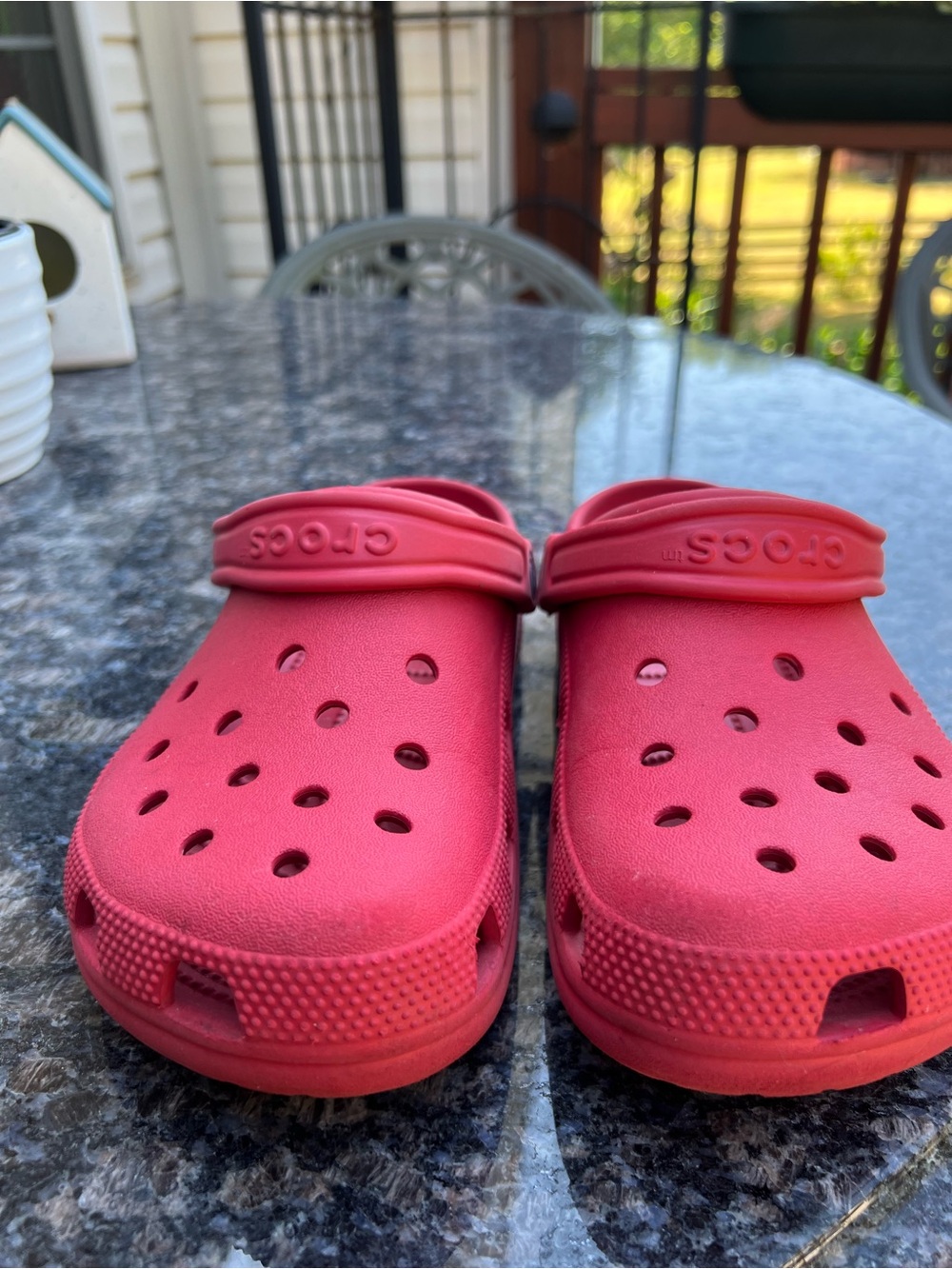 Crocs Classic Clog Red Unisex Size 7 Men's 9 Women's waterproof slip on